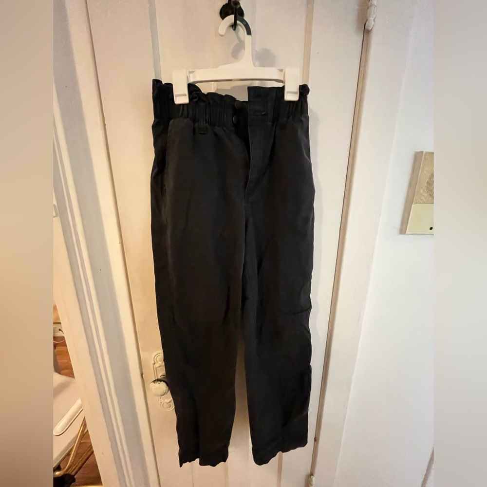 Black Cinch Waist Chinos